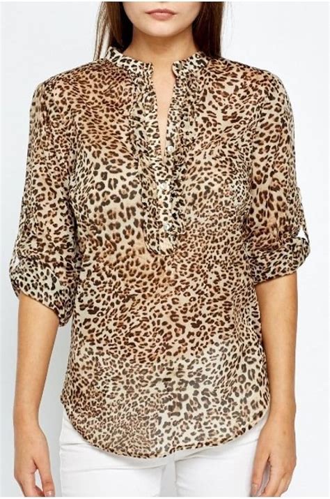 Love Dress Ex Zara Casual Leopard Print Blouse Uk M Amazon Co Uk Clothing