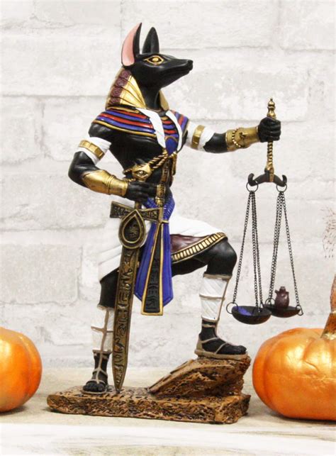 Buy Ebros Ancient Egyptian God Anubis With Scales Of Justice Statue Gods Of The Dead And