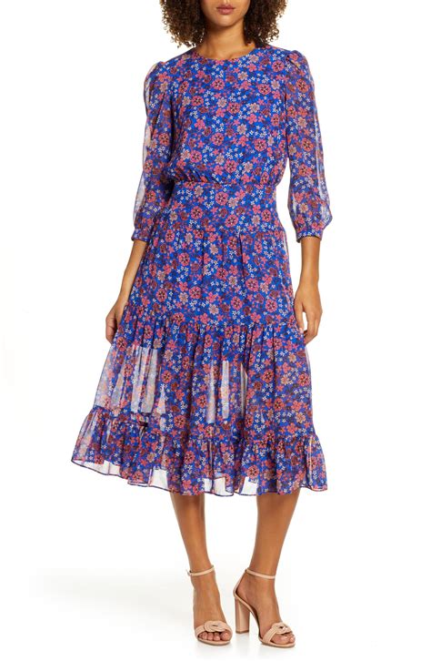 Chelsea28 Floral Fit And Flare Midi Dress