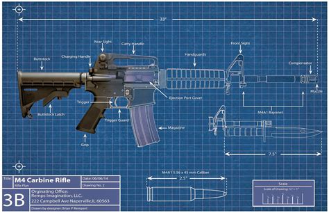 Artwork By Remps Imagination M4 Carbine Blueprint
