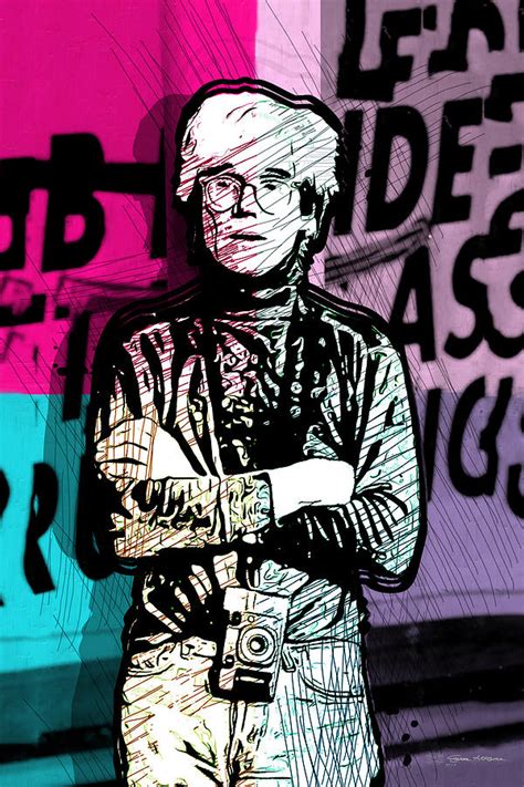 Andy Warhol With Camera Tribute No 1 Digital Art By Serge Averbukh