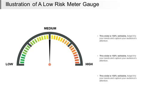 Illustration Of A Low Risk Meter Gauge Powerpoint Presentation