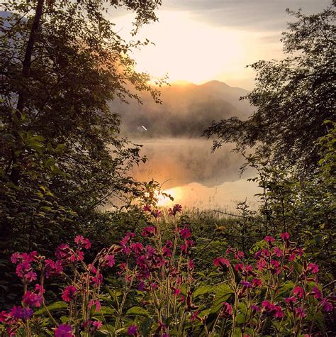 Dreamy Pixel Beautiful Sunrise Over The Lake Dreamy Pixel