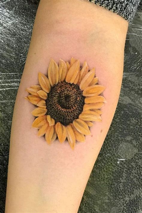 55 Pretty Sunflower Tattoos Let You Sunshine Page 18 Diybig