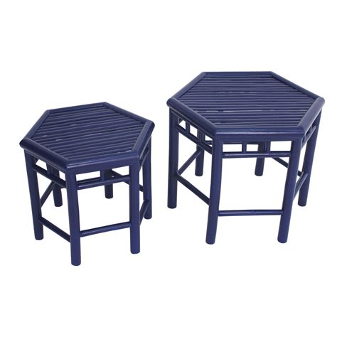 Statra Bamboo Patio End Table Set Of 2
