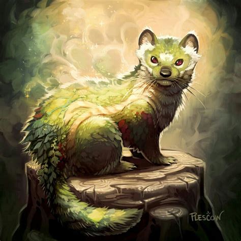 Green Creature Fantasy Creatures Art Mythical Creatures Art