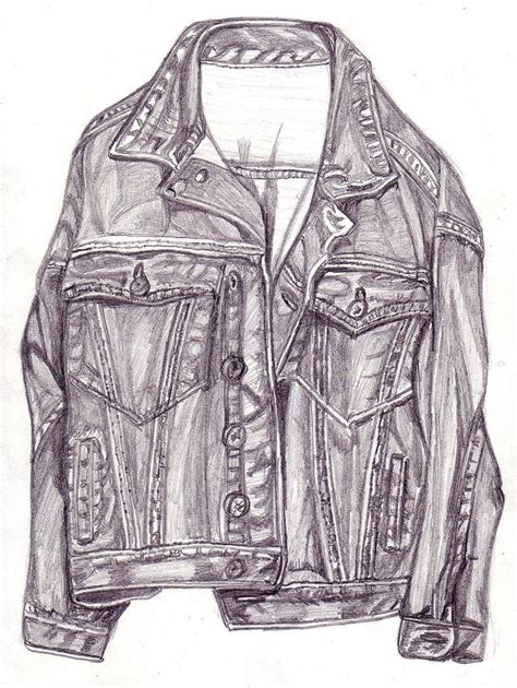 My Drawing Denim Jacket Pencil Drawings Jacket Drawing Watercolor