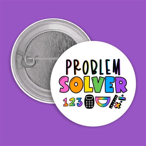 Problem Solver Button Math Teacher Button 225 Inch Etsy