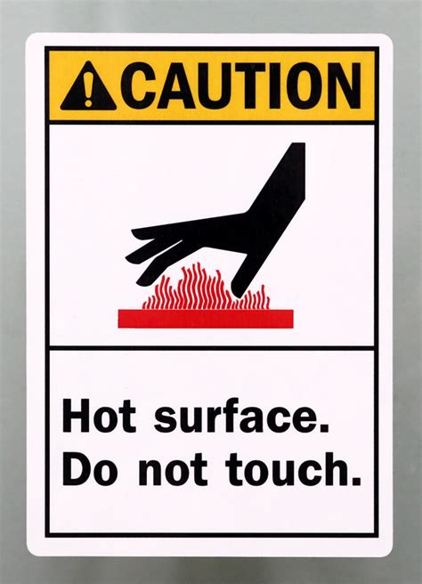 Hot Surface Do Not Touch Sign With Graphic Ansi Sku S 2309