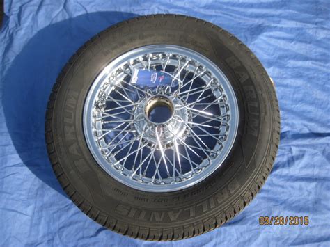 Mgb New 14 X 45 Tubeless Chrome Wire Wheel And Tyre Fitted And Balanced