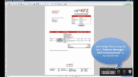 Video tutorials für plusfakt enterprise der. Rechnungsprogramm Kfz Werkstatt Kostenlos