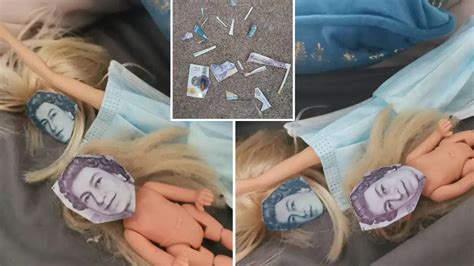 mum horrified after daughter cuts the queen out of £20 notes to stick on her dolls heart