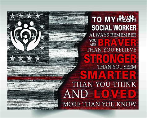 Social Worker Canvas Poster To My Social Worker Always Etsy