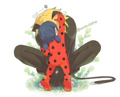 Chat Noir And Baby Marinette Miraculous Ladybug Fan Art 43441629