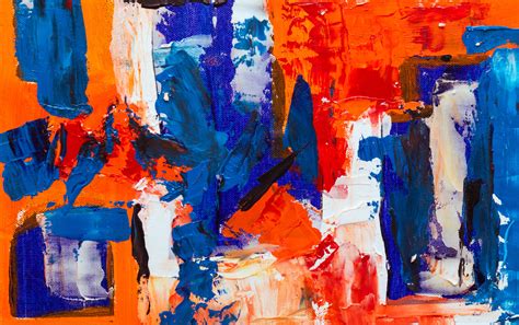 Free Images Blue Modern Art Orange Painting Acrylic Paint Visual