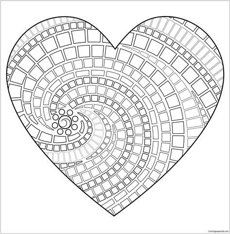 Deviantart is the world's largest. Heart Mandala Coloring Page - Free Coloring Pages Online