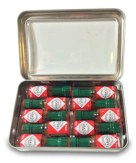 Tabasco Sauce Miniature Bottles In Metal T Tin Original Flavor Tabasco Pepper