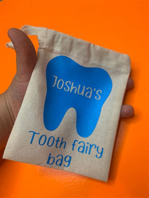 Personalised Tooth Fairy 100 Cotton Pouch Tooth Fairy Bag Etsy