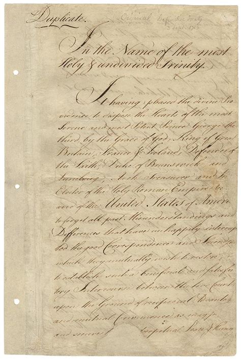 First Page Of Treaty Of Paris 1783 It Photograph By Everett Fine Art