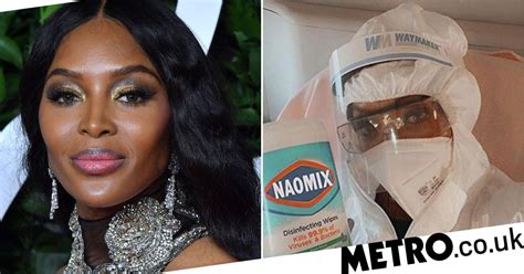 Naomi Campbell Disinfects Everything In Sight Wearing Hazmat Suit