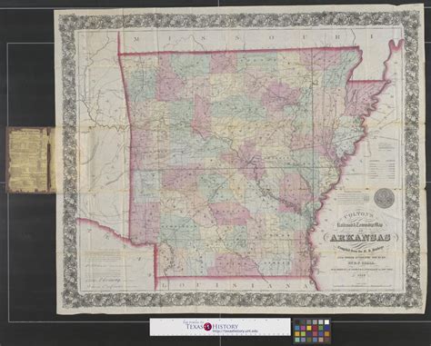 Coltons Railroad And Township Map Of Arkansas Compiled From The Us