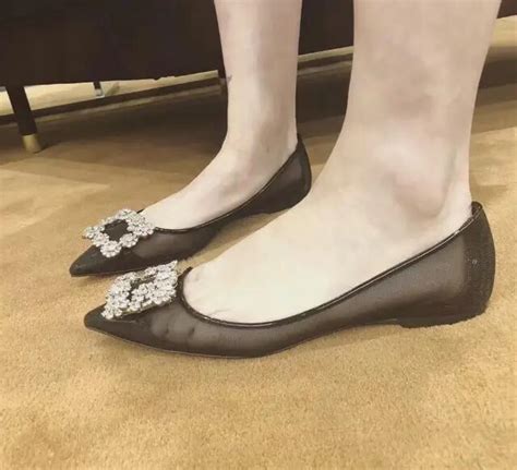 Buy 2018 Autumn Fashion Black Mesh Ballet Flats Sexy Pointy Toe Ladies Slip On