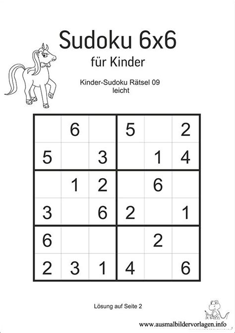 Klassenarbeiten bruchrechnung klasse 5 und 6 sowie arbeitsblätter und lösungen zum ausdrucken als pdf. sudoku fur kinder 6x6 | SUDOKU | Pinterest