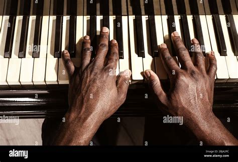 Man Playing Piano African American High Resolution Stock Photography