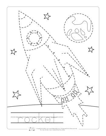 You can download free printable astronauts coloring pages at coloringonly.com. Space Tracing Worksheets - Itsy Bitsy Fun