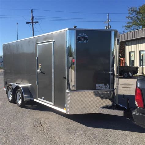 7x16 Charcoal V Nose Big Horn Cargo Trailer Reed Trailer Sales Your