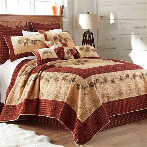 Pine Lodge Rustic Pine Cone Quilt Bedding By Donna Sharp