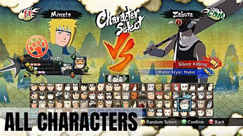 Naruto Ultimate Ninja Storm Full Burst All Characters Showcase Full Roster Youtube