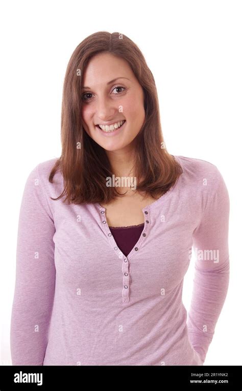 Attractive Young Woman With A Radiant Smile Stock Photo Alamy