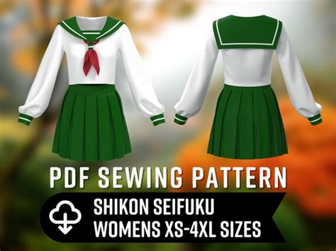 Seifuku Sewing Pattern Womens Xs 4xl Kagome Sailor Uniform Etsy