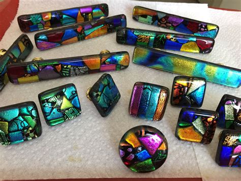Mosaic Glass Cabinet Hardware By Uneek Glass Fusions Custom Designs