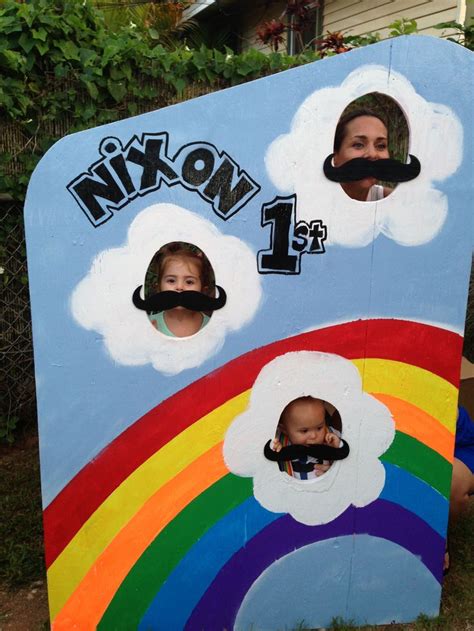Pin On Nixon 1st Birthday Party Diy Rainbows And Moustaches 2013