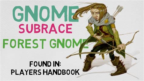Race 42 Gnome Forest Gnome Dnd 5e Races Youtube