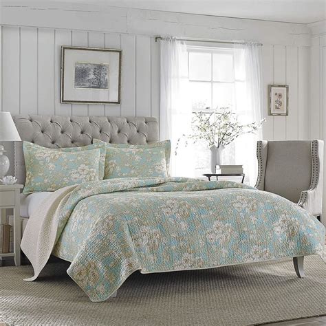 Laura Ashley Brompton Collection Quilt Set 100 Cotton Reversible All