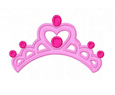 Princess Crown Applique Machine Embroidery Design No0188 Etsy