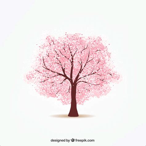 商用利用無料！桜や桜の花びらのイラスト、背景に使えるパターンなど、桜が満開のフリー素材のまとめ Tree Drawing Sakura