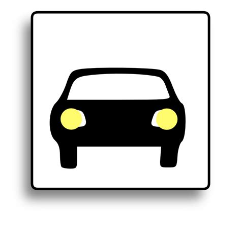 Onlinelabels Clip Art Car Icon For Use With Signs Or Buttons
