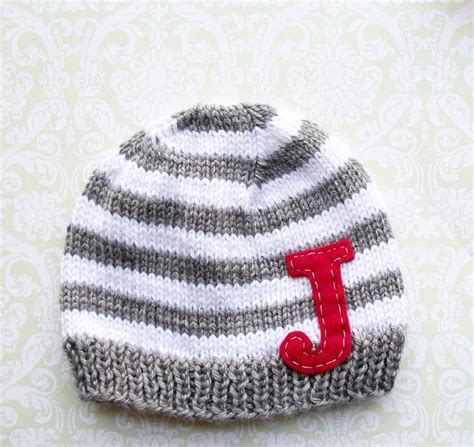 Personalized Custom Initial Letter Hat Baby Beanie Knitted Hats Kids