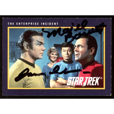 James Doohan And Majel Barrett Signed The Enterprise Incident 1991 Star