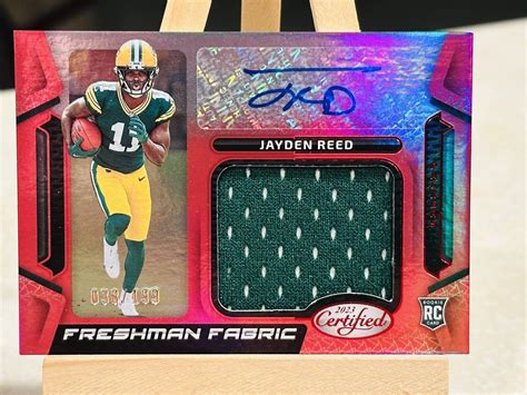 Jayden Reed Panini Certified Freshmen Fabrics Auto Packers