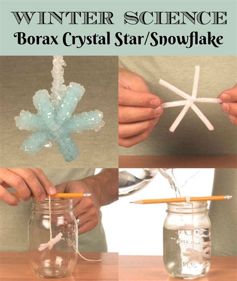 Borax Crystal Starsnowflake Winter And Christmas Stem Experiment The