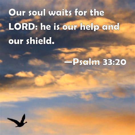 Psalm 3320 Our Soul Waits For The Lord He Is Our Help And Our Shield