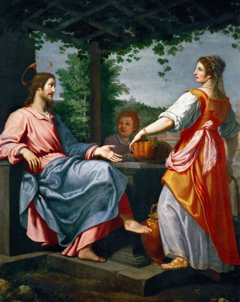 Christ And The Samaritan Woman At The Well Painting Giovanni Bilivert Oil Paintings