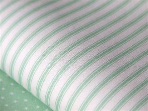 Mint Green Stripe Floral Star Check 100 Cotton Fabric For Dress Craft