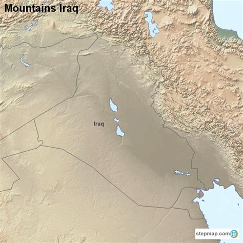 Stepmap Mountains Iraq Landkarte Für Iraq