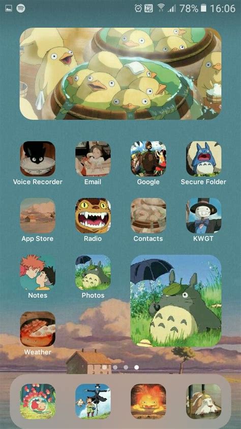 An Iphone Screen With Many Different Pictures On It Including Cartoon